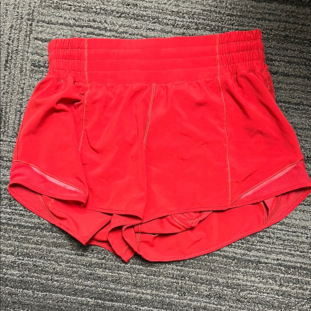 Lululemon Athletica Red Athletic Shorts Lightweight Performance